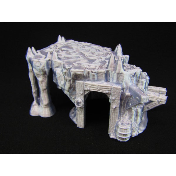 Mine Entrance and Staircase Scatter Terrain Scenery 3D Printed Mini Miniature Model 28/32mm Scale RPG Tabletop Gaming Dungeons & Dragons