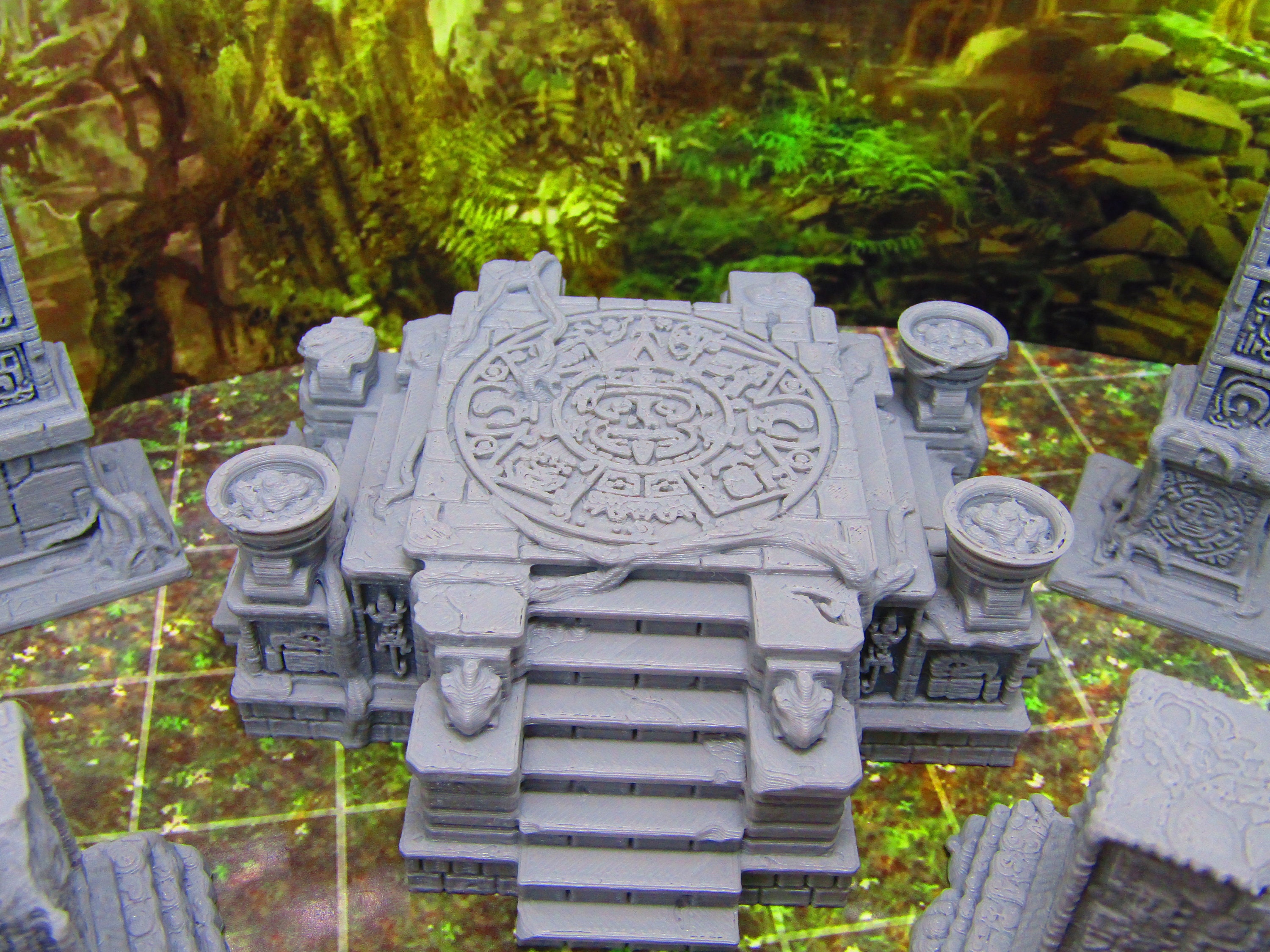 Ancient Stone Ruins & Temple Scenery - 3D Printed Terrain For 28-32mm Tabletop Games
