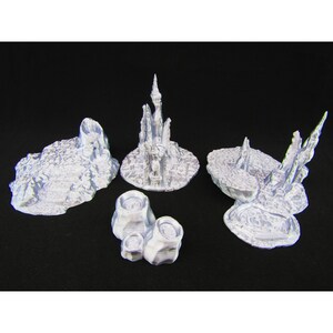 4pc Lava Pools Set  Scatter Terrain Scenery 3D Printed Mini Miniature Model 28/32mm Scale RPG Tabletop Gaming Wargaming D&D etc