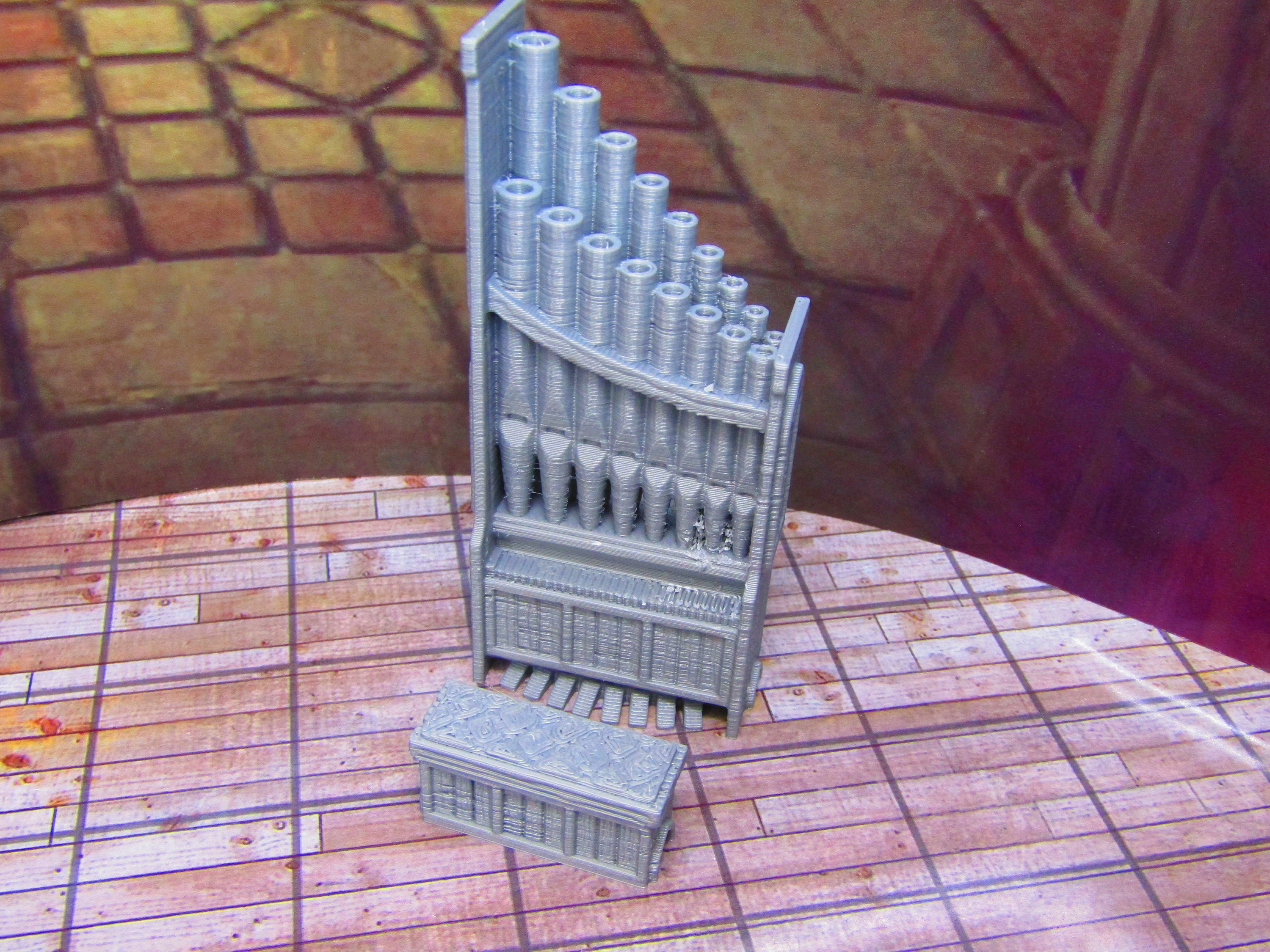 Church Pipe Organ Bench Set Scatter Terrain Scenery Tabletop