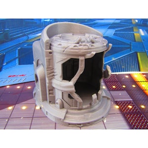 Containment Holding Chamber Cage Cell Damaged Scenery Terrain 3D Printed Model 28/32mm Scale Sci Fi Cyber Punk Steampunk Science Fiction RPG