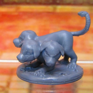 Baby Cerberus Puppy Dog Monster Companion Mini Miniatures 3D Printed Model 28/32mm Scale RPG Fantasy Games Dungeons Dragons Tabletop Gaming