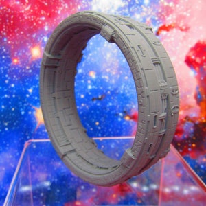 Large Ring Space Station Port City Military Space Base Starfinder Fleet Scale Starship Mini Miniature Model Spaceship Game Piece EC3D