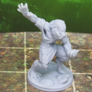 Scowling Werewolf Miniature Mini 3D Printed Resin Model 28/32 mm Scale RPG Fantasy Games Dungeons & Dragons Tabletop Gaming 3D Printed Resin