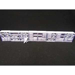8pc Medium Shelves and Stairs Scatter Terrain Scenery 3D Printed Mini Miniature Model 28/32mm Scale RPG Tabletop Gaming Wargaming D&D etc