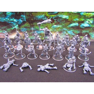 29pc Large Skeletal Army Set Mini Miniatures 3D Printed Resin Model Figure 28/32mm Scale RPG Fantasy Games Dungeons & Dragons Tabletop