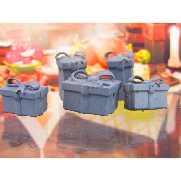 5x Christmas Presents Gifts Scatter Terrain Scenery Tabletop Gaming Mini Miniature Models 28/32MM 3D Printed Tabletop Gaming RPG