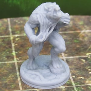 Growling Werewolf Miniature Mini 3D Printed Resin Model 28/32 mm Scale RPG Fantasy Games Dungeons & Dragons Tabletop Gaming 3D Printed Resin