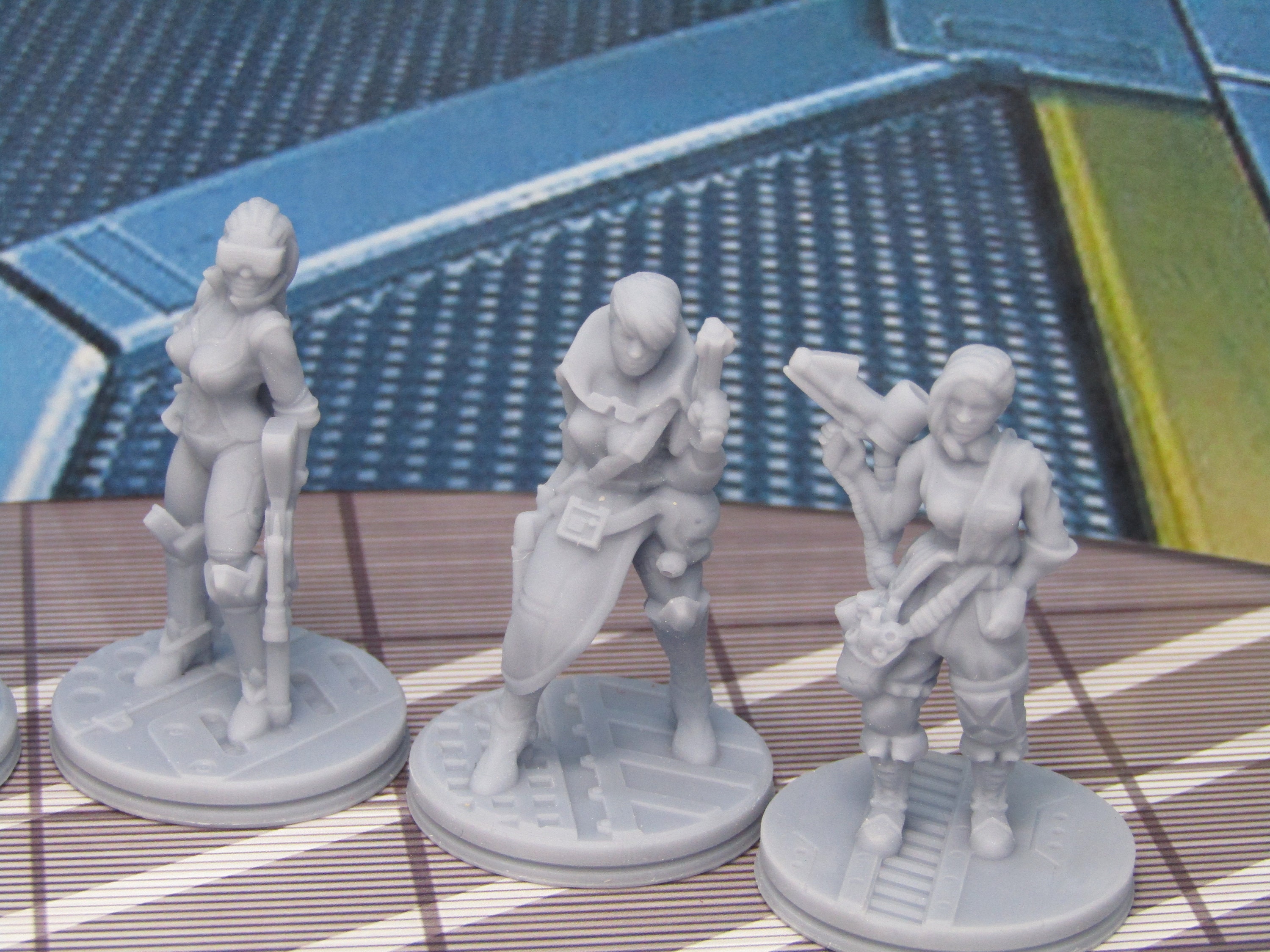 Space Mini Model Lot of 6 Space Crew Mini Miniature Figure Scenery Terrain 3D Printed ...