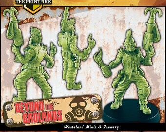 Deranged Male Mutant Ghoul | Psychotic Scarred Wastelander | Post Apocalypse Bad Guy Miniature Figure | Wasteland Warfare Cyber Punk