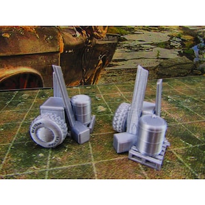2pc Junk Street Rubble D Scatter Terrain Scenery Wasteland Apocalypse Dystopian Mini Miniature Model 28mm/32mm Scale Wargaming
