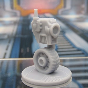 Wheeled Recon Bot Camera Droid Mini Miniature 3D Printed Figure Model 28/32mm Scale Sci Fi Science Fiction RPG Tabletop Gaming