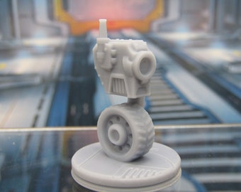 Wheeled Recon Bot Camera Droid Mini Miniature 3D Printed Figure Model 28/32mm Scale Sci Fi Science Fiction RPG Tabletop Gaming