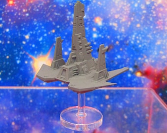 Victor Huge Bulk Freighter Harmonium Alliance Tier 12 Starfinder Fleet Scale Starship Mini Miniature Spaceship Piece + Flight Stand & Rod