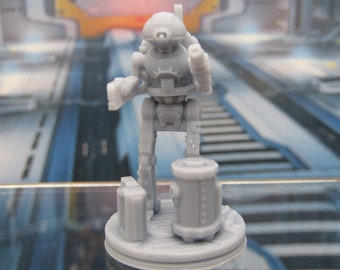 Repairbot Mechanic Droid Robot Mini Miniature 3D Printed Figure Model 28/32mm Scale Sci Fi Science Fiction RPG Tabletop Gaming