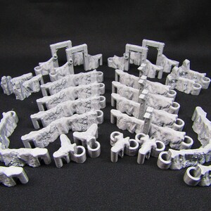 Map Building Walls Tile Set | Mine Style | Scatter Terrian Scenery | DnD Wargaming Mini | 28/32mm Scale Model | Dungeons and Dragons