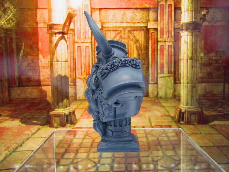 4 Tall Dwarven King Bust Statue Resin 3D Printed Model Etsy