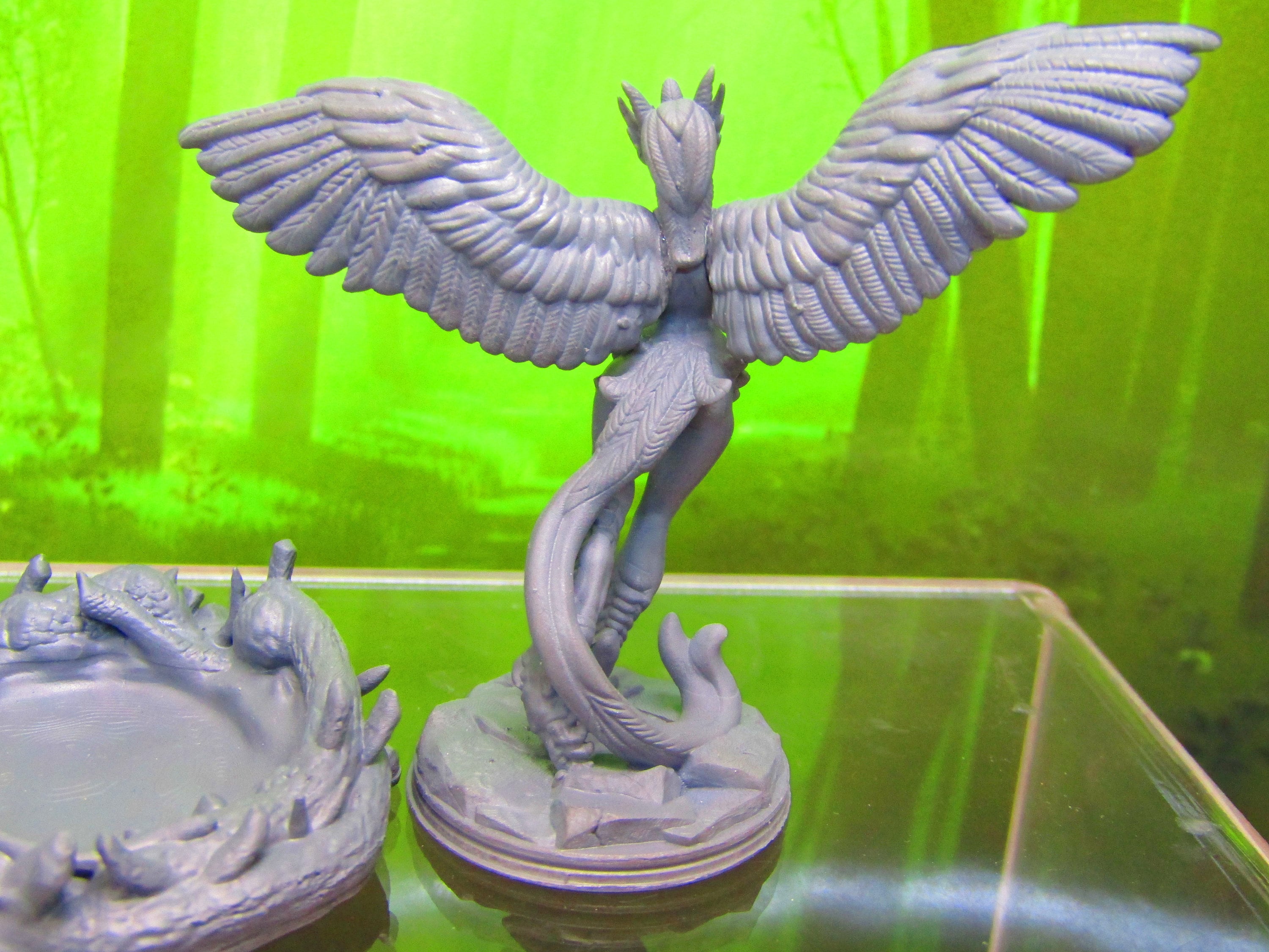 Figurine 3D Imprimée Harpie à Tête D'oiseau - Paire - Échelle 28/32mm - Pour JDR (D&D) - Arbiter Miniatures