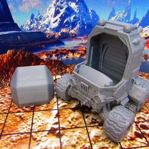 Rover Explorer Truck ATV Vehicle Terrain Scenery Miniature 3D Printed Model 28/32mm Scale Sci Fi Science Fiction RPG Tabletop Gaming