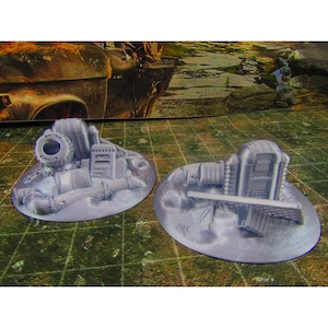 2pc Junk Street Rubble G Scatter Terrain Scenery Wasteland Apocalypse Dystopian Mini Miniature Model 28mm/32mm Scale Wargaming