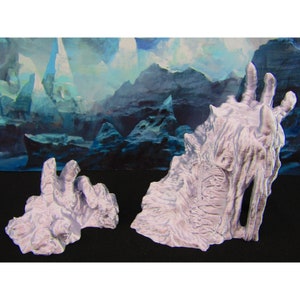 Buried Ruined Ancient Statue Hands Scatter Terrain Scenery 3D Printed Model 28/32mm Scale Fantasy RPG Tabletop Gaming Dungeons & Dragons