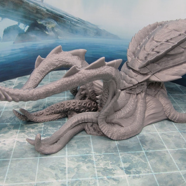 Kraken Mini | DnD Wargaming Mini | RPG Monster Character | Fantasy Figure | 28/32mm Scale Model | for Dungeons and Dragons, Pathfinder, etc.