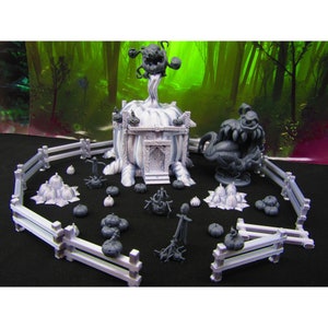 36pc Halloween Pumpkin Blight Farm Encouter Set Scatter Terrain Scenery and Miniatures Tabletop Gaming Mini Miniature 3D Printed Model D&D