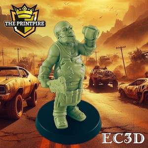 Wasteland Butcher | Cyberpunk Surgeon | Post Apocalypse Bad Guy Miniature Figure | Wasteland Warfare Cyber Punk Dystopian Future | 32mm