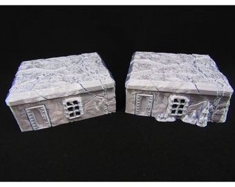 Underground Mine Huts Workshops Houses Scatter Terrain Scenery 3D Printed Mini Miniature Model 28/32mm Scale RPG Tabletop Gaming D&D