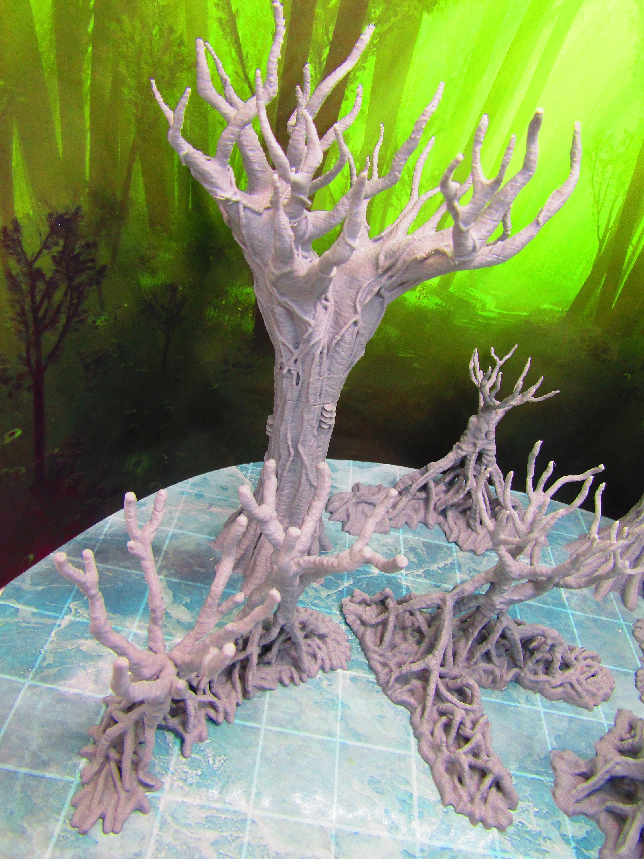 7pc Jungle / Swamp Trees Forest Set Scatter Terrain Scenery 3D Printed ...