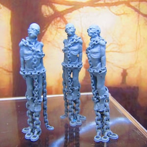 Tortured Souls Chained Cadaver Hanging Dead Bodies Corpses Scatter Terrain Scenery Props Minis 3D Printed Model 28/32mm Scale Tabletop Games