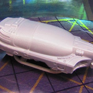 Hover Taxi Car Transportation Miniature Mini Scatter Terrain Scenery 3D Printed Model 28/32mm Scale Sci Fi Science Fiction RPG Tabletop