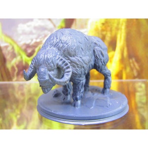 Buffalo Bison Animal Mini Miniature Figure 3D Printed Model 28/32mm Scale RPG Fantasy Games Dungeons & Dragons Gaming