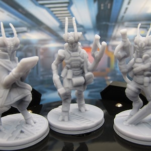 Alien Insectoids Lot of 3 Mini Miniature Scatter Terrain Scenery 3D Printed Model 28/32mm Scale Sci Fi Science Fiction RPG Tabletop Gaming