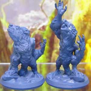 Wolfman Werewolf Pair Mini Miniature Figure 3D Printed Model 28/32mm Scale Fantasy RPG Tabletop Gaming Dungeons & Dragons