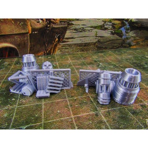 2pc Junk Street Rubble A Scatter Terrain Scenery Wasteland Apocalypse Dystopian Mini Miniature Model 28mm/32mm Scale Wargaming