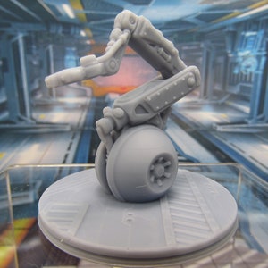 War Modded Factory Droid Battle Robot Mini Miniature 3D Printed Figure Model 28/32mm Scale Sci Fi Science Fiction RPG Tabletop Gaming