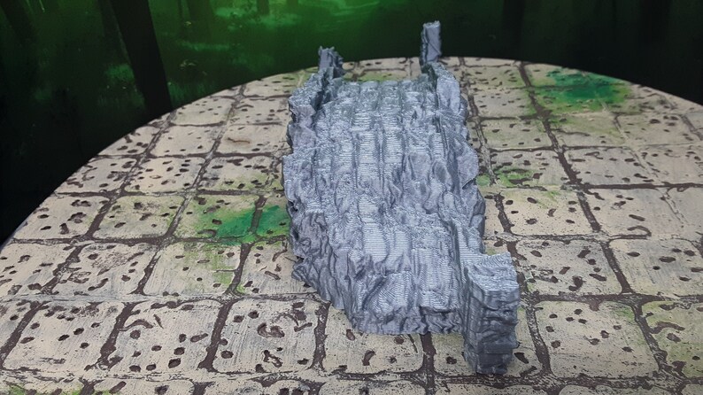 Ruined Stone Bridge Scatter Terrain Scenery 28mm Dungeons & Dragons 3D Printed Mini Miniature Model Tabletop War Gaming Wilds of Wintertide Bild 5