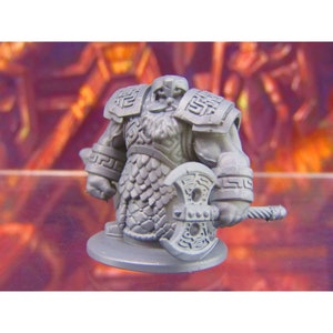 Dwarven Guard B Mini Miniature Figure 3D Printed Model 28/32mm Scale RPG Fantasy Games Dungeons & Dragons Tabletop