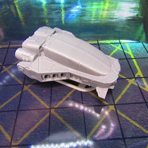 Hover Car Vehicle Transportation Terrain Scenery Miniature 3D Printed Model 28/32mm Scale Sci Fi Science Fiction RPG Tabletop Gaming