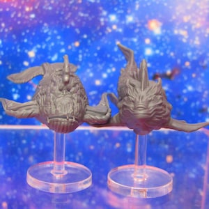Coppia Di Miniature Space Whales - Creature Del Cosmo Per Starfinder - Scala Flotta
