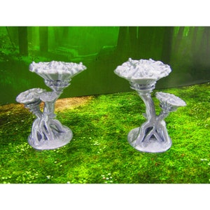 2 Pc Small Mushroom Trees Forest Set Scatter Terrain Scenery Mini Miniature Model 28mm/32mm Scale RPG Tabletop Gaming Wargaming D&D etc.