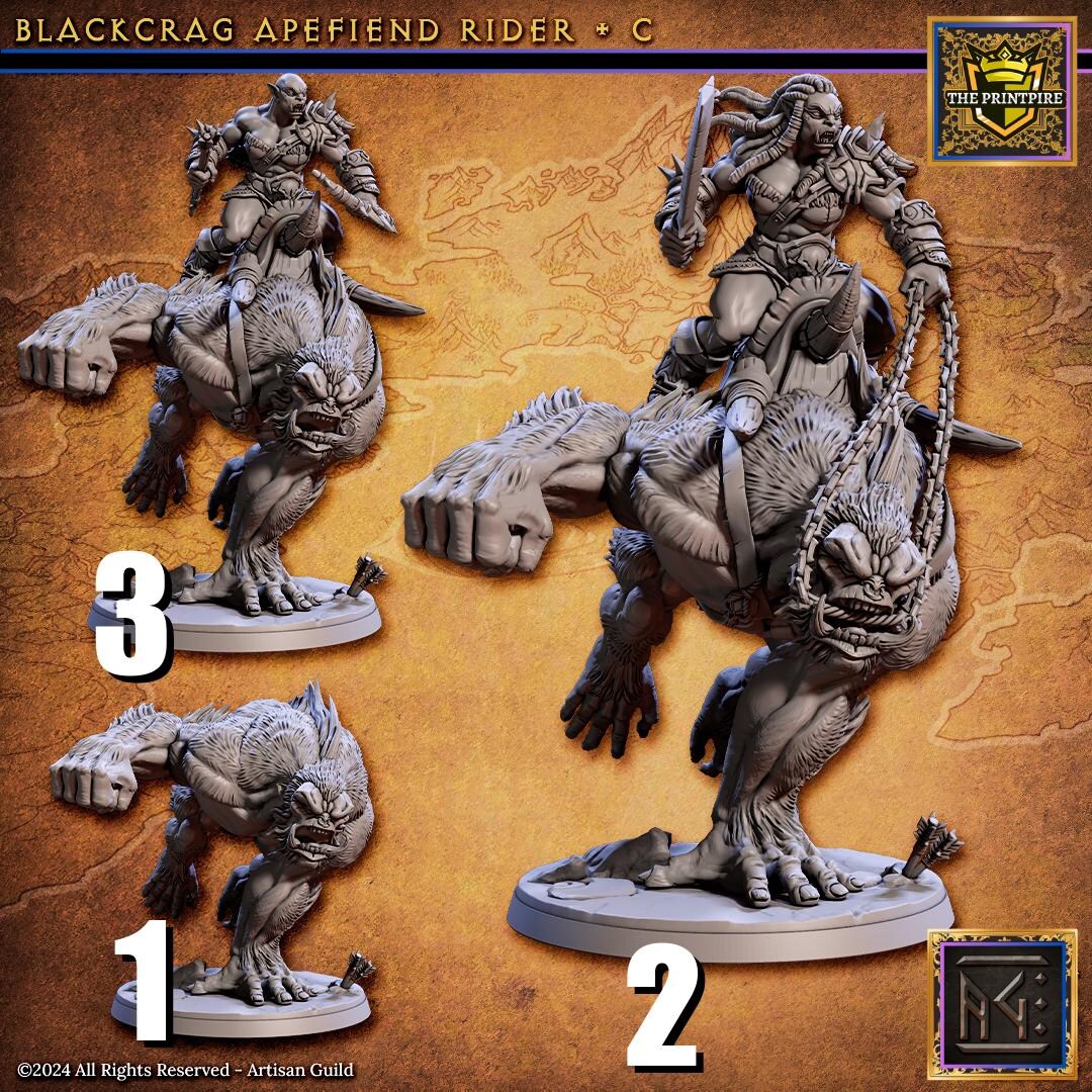 Blackcrag Orc, Mounted Apefiend Rider Version C | Enemy Character ...