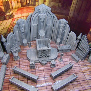26pc Church Monastery Cathedral Set Scatter Terrain  Scenery Tabletop Gaming Mini Miniature Models 28/32MM 3D Printed Tabletop Gaming RPG