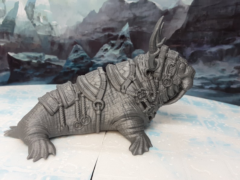 Walrus God 28mm Scale Figure RPG Fantasy Games Dungeons /& Dragons 3D Printed EC3D Wilds of Wintertide Mini Miniature Model