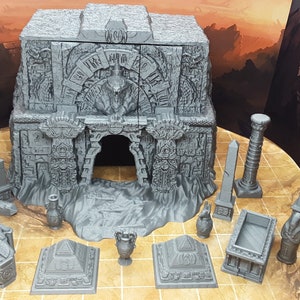 20 Piece Egyptian Tomb Mummy Pharaoh Encounter Set Scatter Terrain Scenery Tabletop Gaming Mini Miniature Models 28-32MM 3D Printed