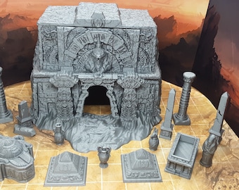 Knights Tomb & Sarcophagus Terrain Scenery for Tabletop 28mm D&D Warhammer 