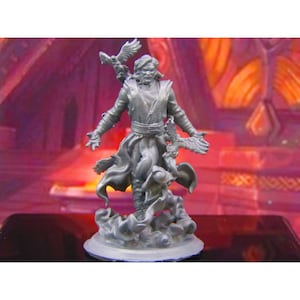 Ravens Mage Crow Master Wizard Sorcerer Mini Miniature Model Character Figure 28mm/32mm Scale RPG Tabletop Gaming Wargaming D&D etc.