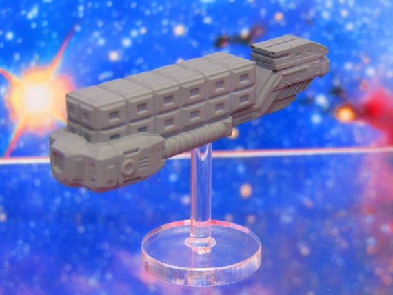 IKS Long Haul Huge Bulk Freighter Civilian Craft Tier Starfinder Fleet  Scale Starship Mini Miniature Spaceship Game Piece Flight Stand