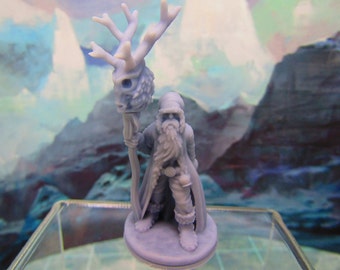 Druid Santa Claus Saint Nick 28mm Scale Figure RPG Fantasy Games Dungeons & Dragons 3D Printed Mini Miniature Model Wilds of Wintertide